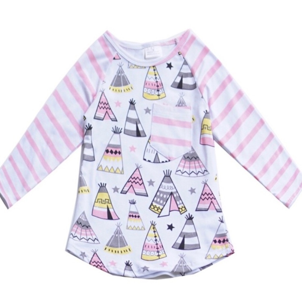 Adorable girls camping shirt